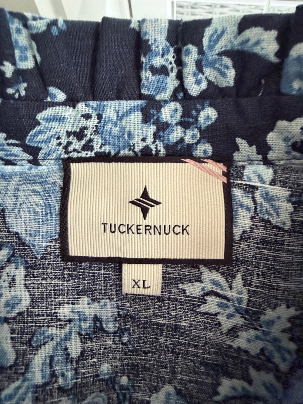 Tuckernuck Navy and Light Blue Floral Tiered Midi Dress - Picture 4 of 4